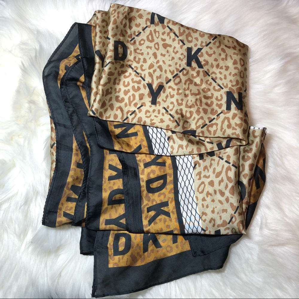 DKNY Multi Printed Scarf - NWOT - Picture 7 of 11